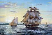 unknow artist Seascape, boats, ships and warships. 80 USA oil painting reproduction